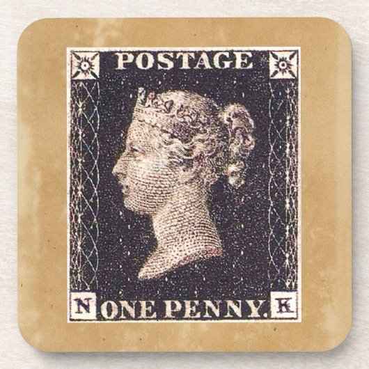Penny Black Postage Stamp Drankjes Onderzetter (Voorkant)
