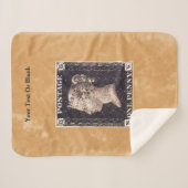 Penny Black Postage Stamp Sherpa Deken (Voorkant (horizontaal))