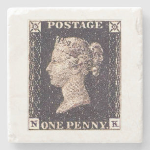 Penny Black Postage Stamp Stenen Onderzetter