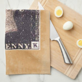 Penny Black Postage Stamp Theedoek (Quarter Fold)