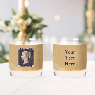 Penny Black Postage Stamp Whisky Glas