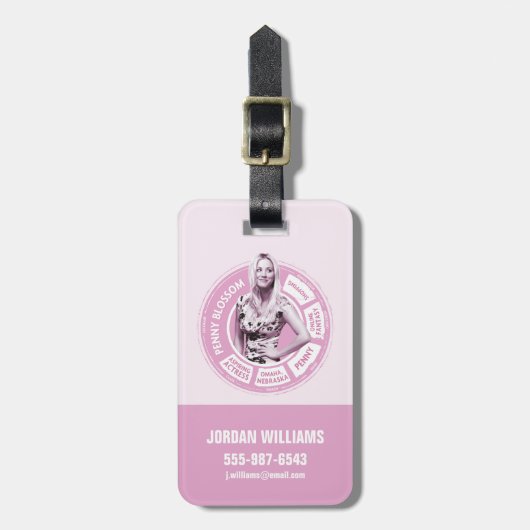 Penny Blossom Info Grafiek Bagagelabel (Voorkant verticaal)