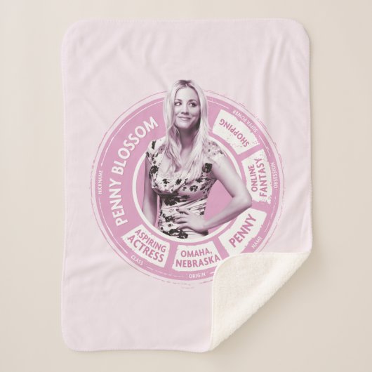 Penny Blossom Info Graphic Sherpa Deken (Voorkant)