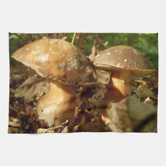 Penny Bun Mushroom Tea Towel Theedoek (Horizontaal)