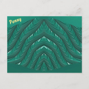PENNY ~ Carte postale brillante 3D Green Zany