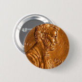 Penny Cents Copper Lincoln Ronde Button 5,7 Cm (Voorkant /achterkant)
