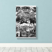 Penny Dreadful - Spring-hakken Jack Wrapped Canvas Afdruk (Insitu (Houten vloer))