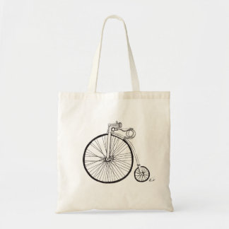 Penny Farthing Bicycle Print Canvas tas