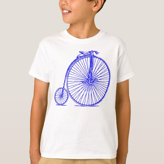 Penny Farthing - Blue T-shirt (Voorkant)