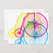 Penny Farthing CMYK Briefkaart (Voorkant / Achterkant)