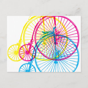 Penny Farthing CMYK Briefkaart