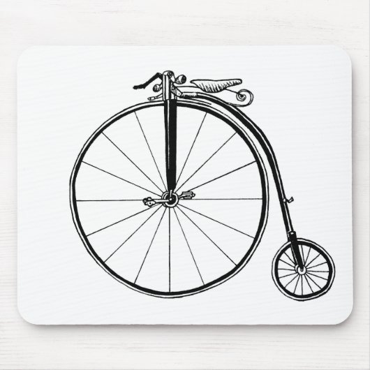 Penny Farthing  Fietsillustratie Muismat (Voorkant)