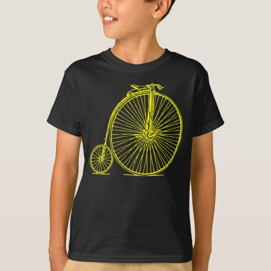 Penny Farthing - Geel T-shirt (Voorkant)