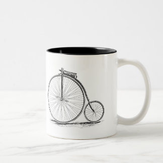Penny Farthing High-Wheel Bicycle Tweekleurige Koffiemok