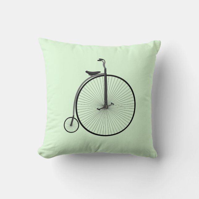 Penny-Farthing Hoge Wiel Antieke Fiets in Mintcond Kussen (Voorkant)
