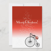  penny farthing kerstkaart (Voorkant)
