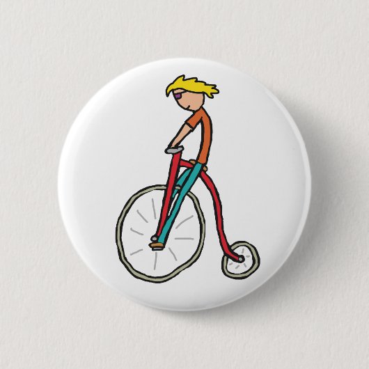 Penny Farthing Ronde Button 5,7 Cm (Voorkant)