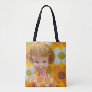Penny Flower Power Geel en Olijfgroen Draagtas