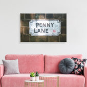 Penny Lane Street Sign Canvas Afdruk (Insitu (Woonkamer))