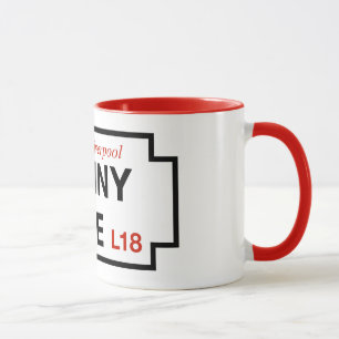 Penny Lane, Street Sign, Liverpool, Verenigd Konin Mok