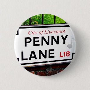 Penny Lane uit de stad Liverpool England Ronde Button 5,7 Cm