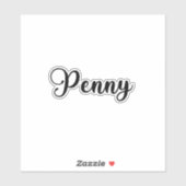 Penny Name - handgeschreven kalligrafie Sticker (Vel)