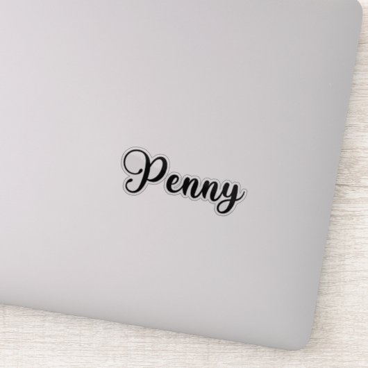 Penny Name - handgeschreven kalligrafie Sticker (Detail)