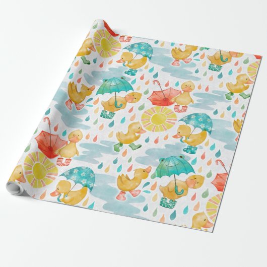 Penny Puddle Duck Cadeaupapier (Uitgerold)