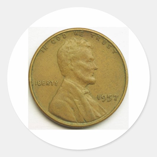 penny ronde sticker (Voorkant)