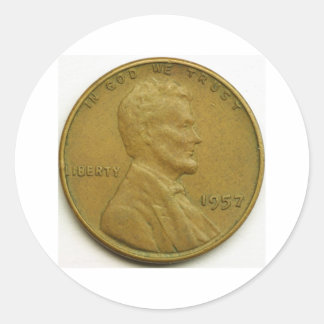 penny ronde sticker