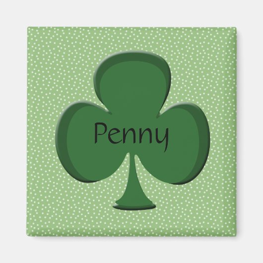 Penny Shamrock Name Magnet Magneet (Voorkant)