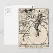 Pennyfarthing Old' Time Victoriaans Bicycle Ad Briefkaart (Voorkant / Achterkant)
