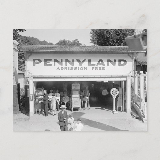 Pennyland Arcade, 1928 Briefkaart (Voorkant)