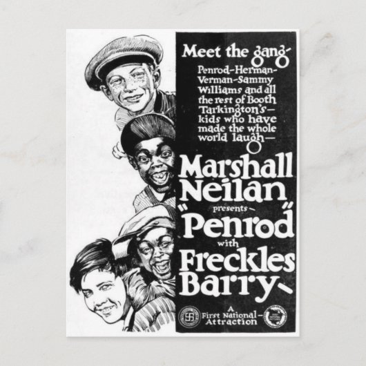 'Penrod' Silent Film Advert uit Briefkaart 1922 (Voorkant)