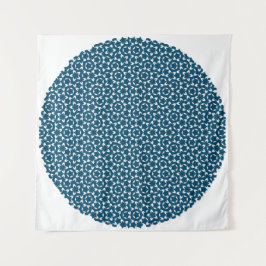 Penrose Tiling Patroon White Blue Mg0.5 Tapestry Wandkleed