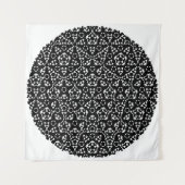 Penrose Tiling Pattern White Black Mg0.25 Tapestry Wandkleed (Voorkant (horizontaal))
