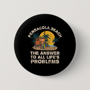 Pensacola Beach Antwoord Op Alle Problemen Van Het Ronde Button 5,7 Cm