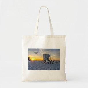 Pensacola Beach Badmeester Station Sunrise Canvas  Tote Bag