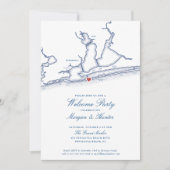Pensacola Beach FL Elegante bruiloft welkomstfeest Kaart (Voorkant)