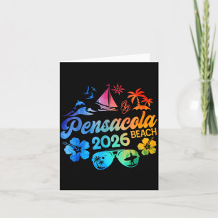 Pensacola Beach Florida 2026 Vakantie Tie Dye Zome Kaart