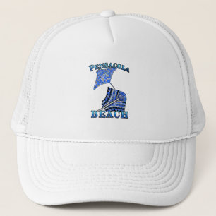 Pensacola Beach Florida Vacation Tribal Stingray Trucker Pet