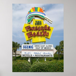 Pensacola Beach-teken Poster