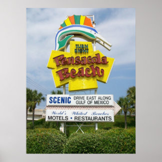 Pensacola Beach-teken Poster