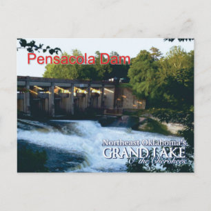Pensacola Dam...Grand Lake OK ansichtkaart Briefkaart