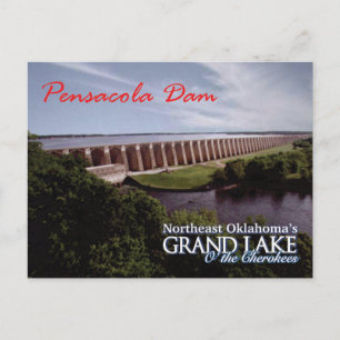 Pensacola Dam...Grand Lake OK  ansichtkaart v2 Briefkaart