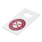 Pensacola Florida Kredietkaart Flessenopener (Voorkant Gekanteld)