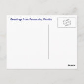 Pensacola, Florida Nautical Harbour Chart Briefkaa Briefkaart (Achterkant)