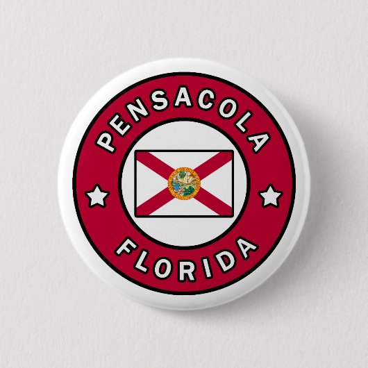 Pensacola Florida Ronde Button 5,7 Cm (Voorkant)