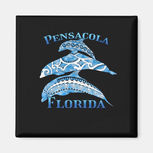Pensacola Florida Vacation Tribal Dolphins Magneet (Voorkant)