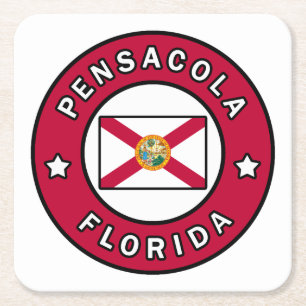 Pensacola Florida Vierkante Kartonnen Onderzetter